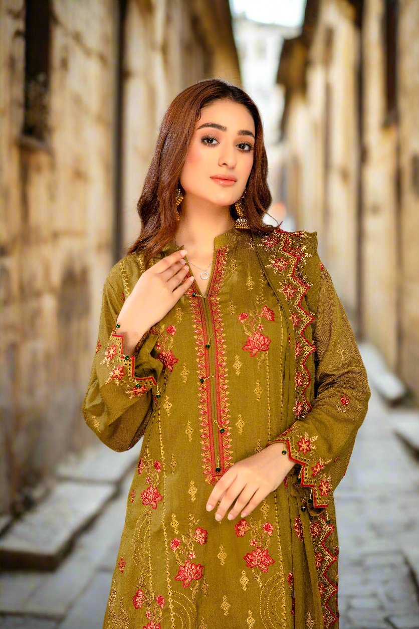 Embroidery Viscose Suit