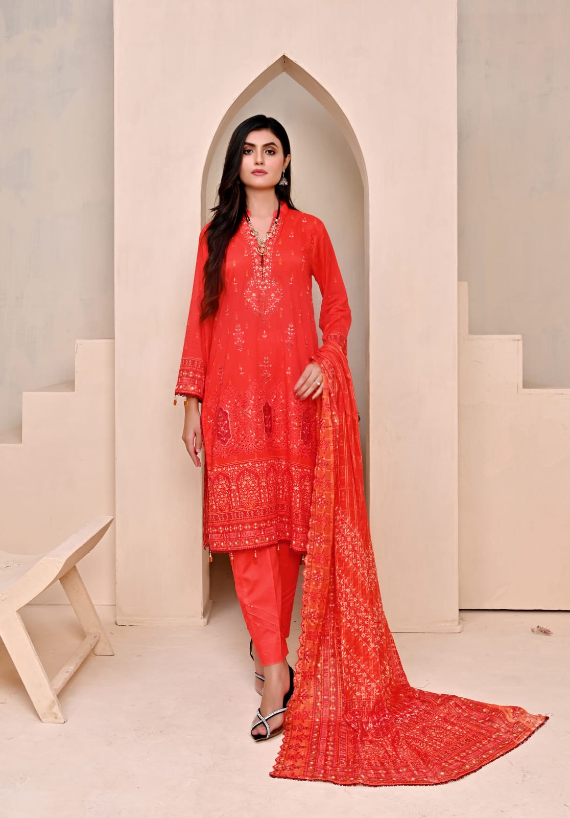 uxury Lawn With Cutwork Dupata By Fiza Minahil